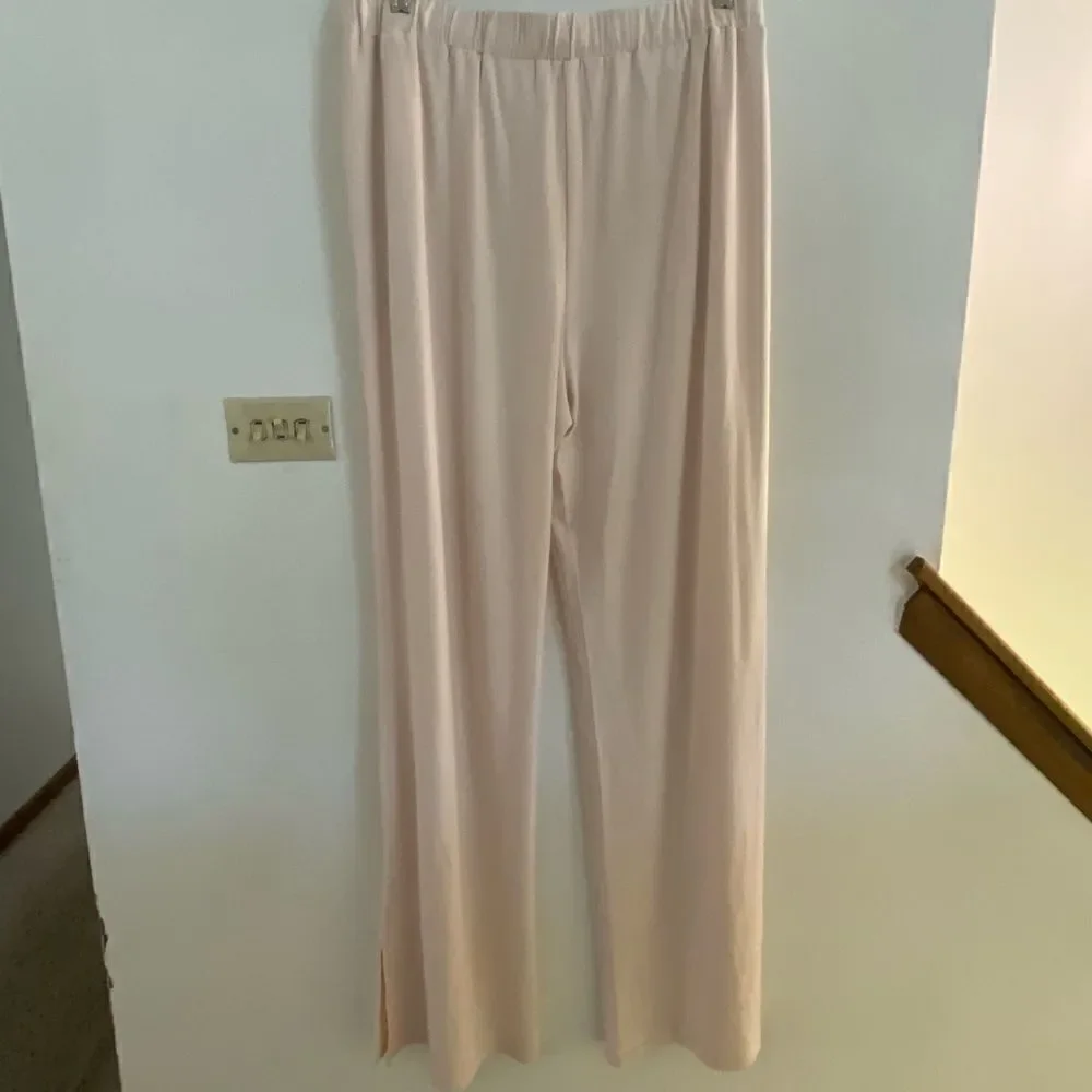 By Egreis Split Leg Wide Leg Pants Drawstring Waist NWT Size XL Pink